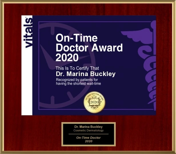 Dr. Marina Buckley On Time Physician Award-2020 By MilfordMD