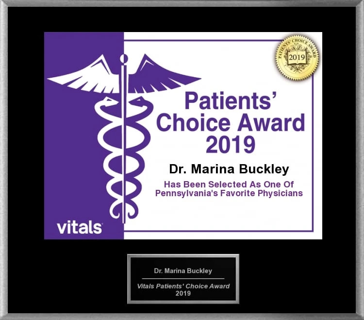 Dr. Marina Buckley Patients Choice 2019 By MilfordMD