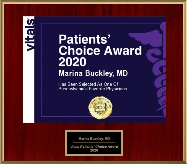 Dr. Marina Buckley Patients Choice 2020 By MilfordMD