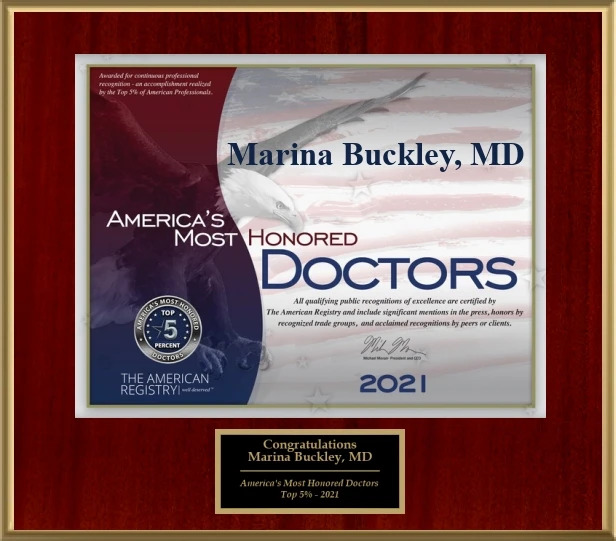 marina buckley americas most honored doctors-2021 By Milford