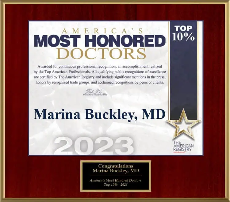 Dr Marina Buckley, MD America's Most Honored Doctors 2023
